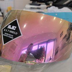 Vintage HJC Pink R.S.T Helmet Shield.