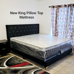NEW KING-SIZE PILLOW TOP MATTRESS & BOX SPRING 