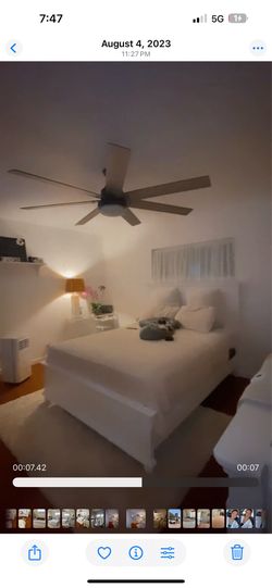 White wood bed frame