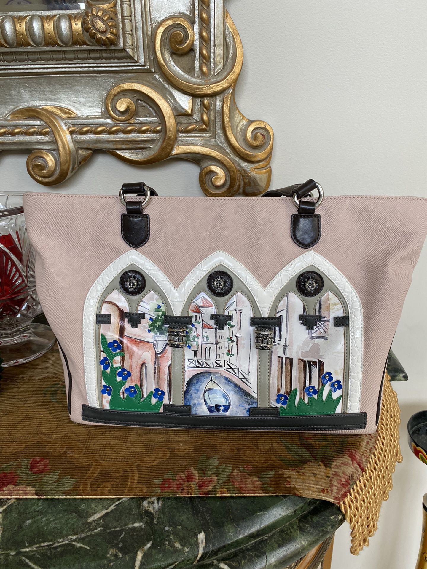 Braccialini Tia Vintage Pink Venice Handbag Purse for Sale in Boca