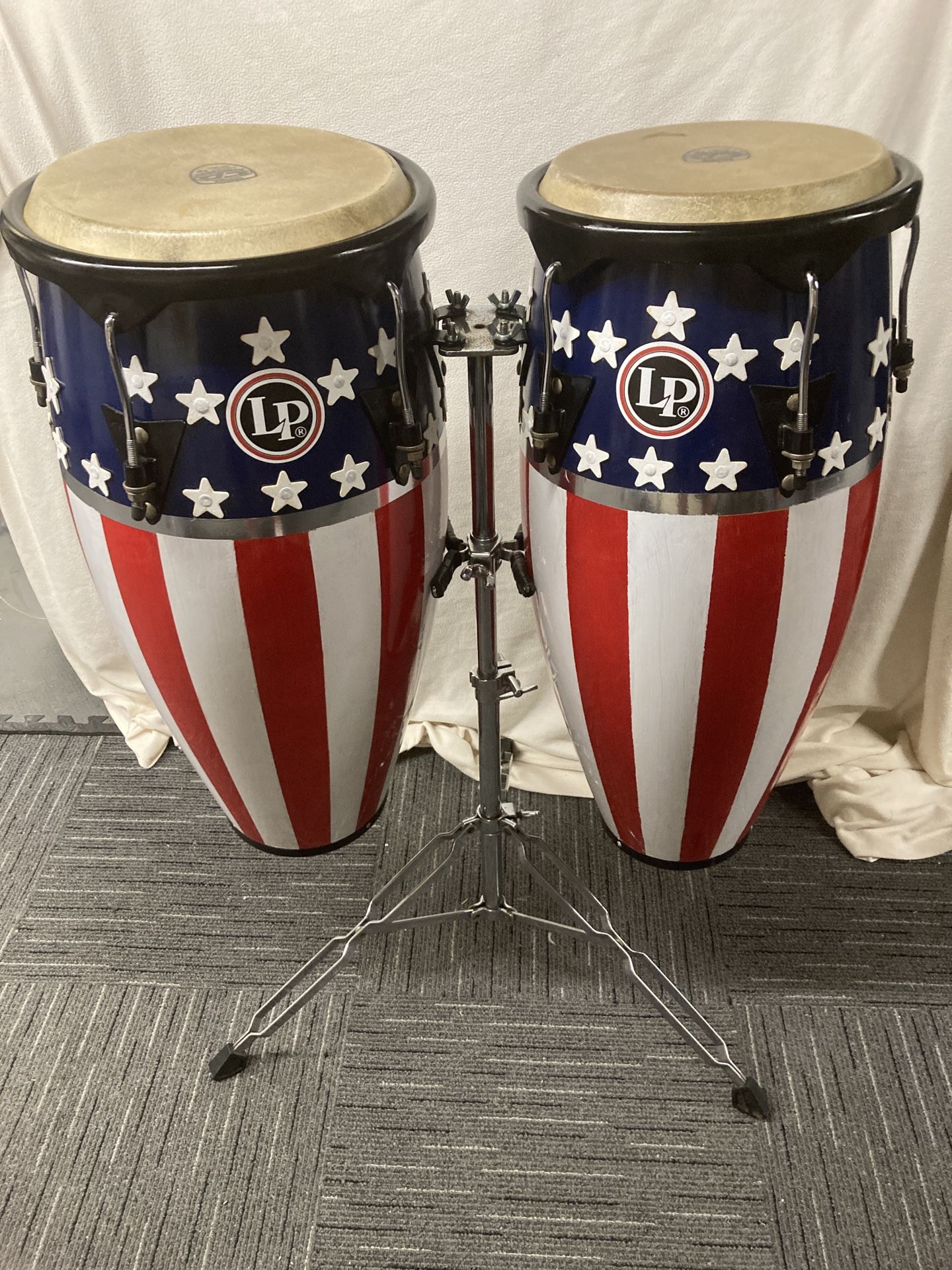 Tribute Flag Congas With Cases And Stands .
