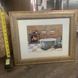 assorted 3 picture frames for bathroom