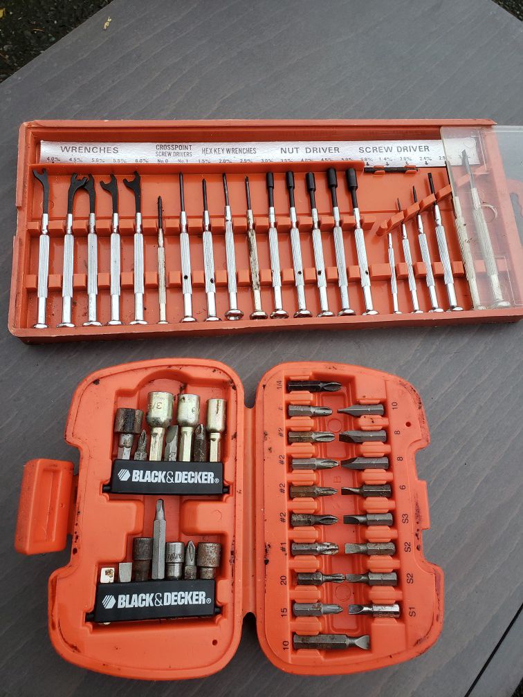 Precision screwdrivers set and drill bits set
