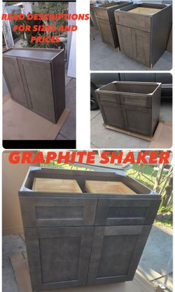 New Kitchen cabinets! Graphite shaker! All sizes and prices are listed on the description!👁️👁️