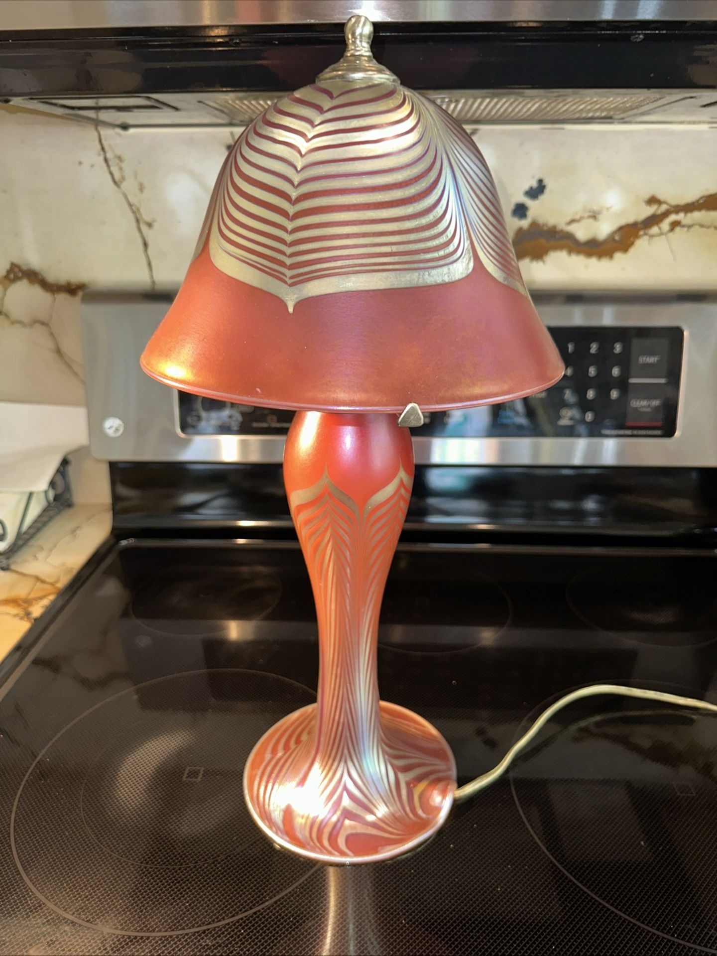 STEVEN CORREIA PULLED FEATHER LAMP