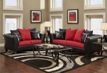 Cool New Red Couch and Loveseat