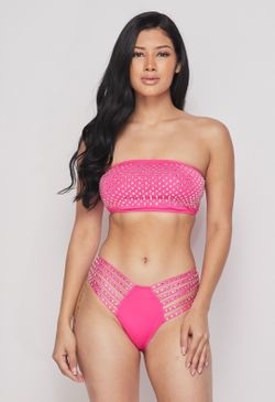 Pink two piece bikini
