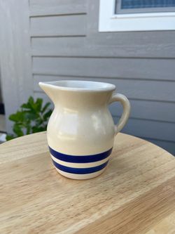 Blue striped pitcher