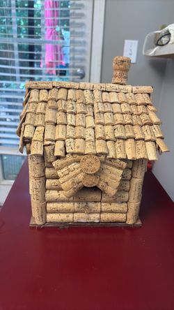 Handmade cork birdhouse