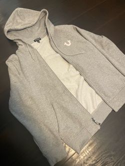 True Religion Hoodie Grey Zip Up