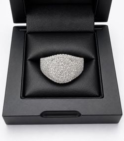 925 Sterling Silver 4.00CT MOISSANITE Round Pave Men’s Ring Size 8,9,10 or 12