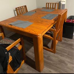 Large, sturdy oak table 