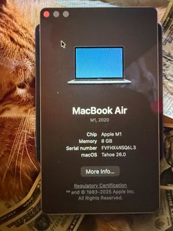 MacBook Air M1 Chip 128 GB 8GB Memory