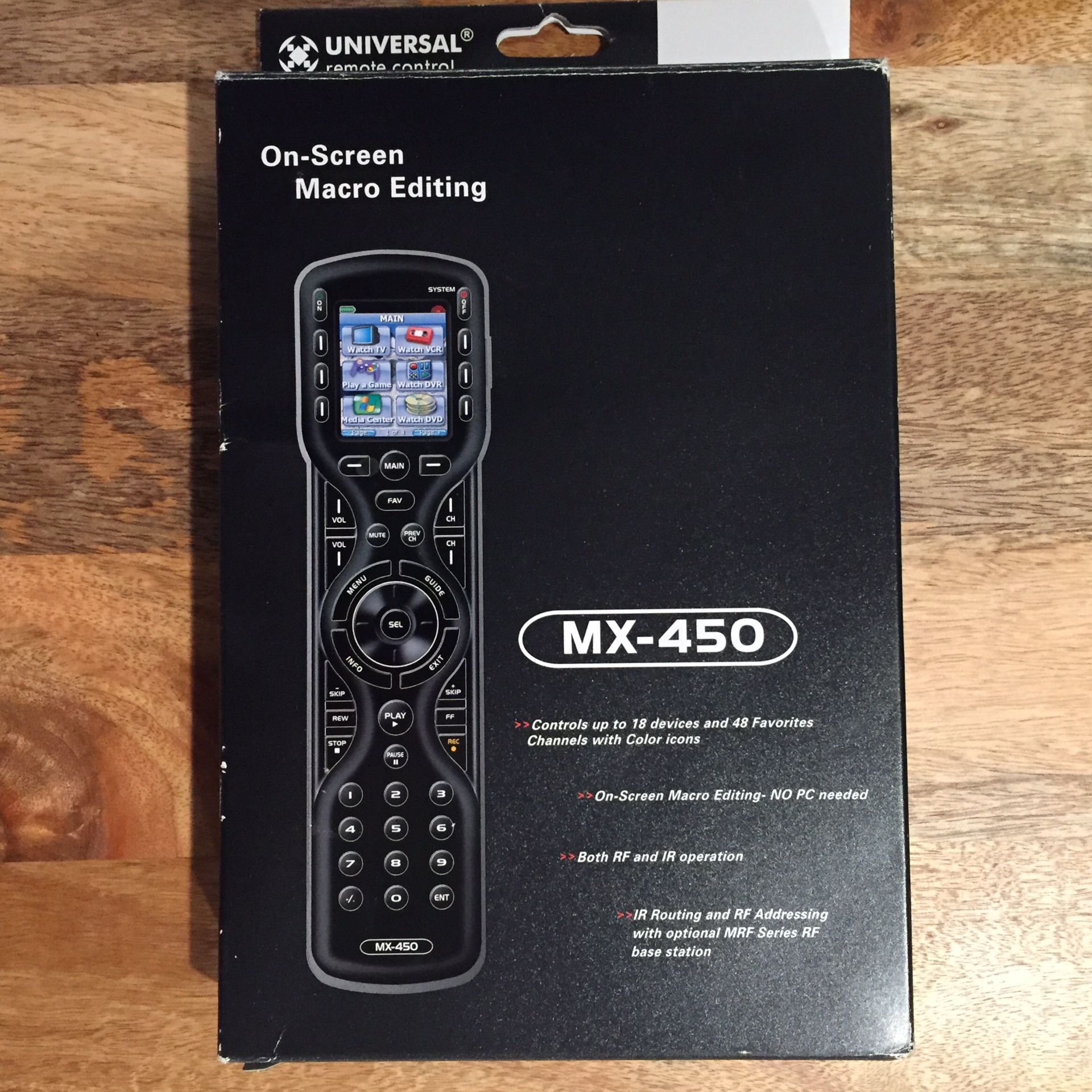 ($5) MX-450 Custom Programmable Universal Remote Control w/ On-Screen Macro Editing