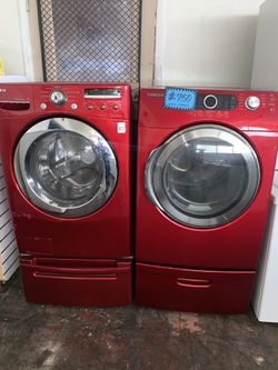 Front load washer & electric dryer with pedestals in excellent conditions with 4 months warranty