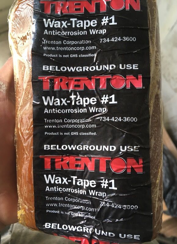 Trenton wax-tape anticorrosion wrap