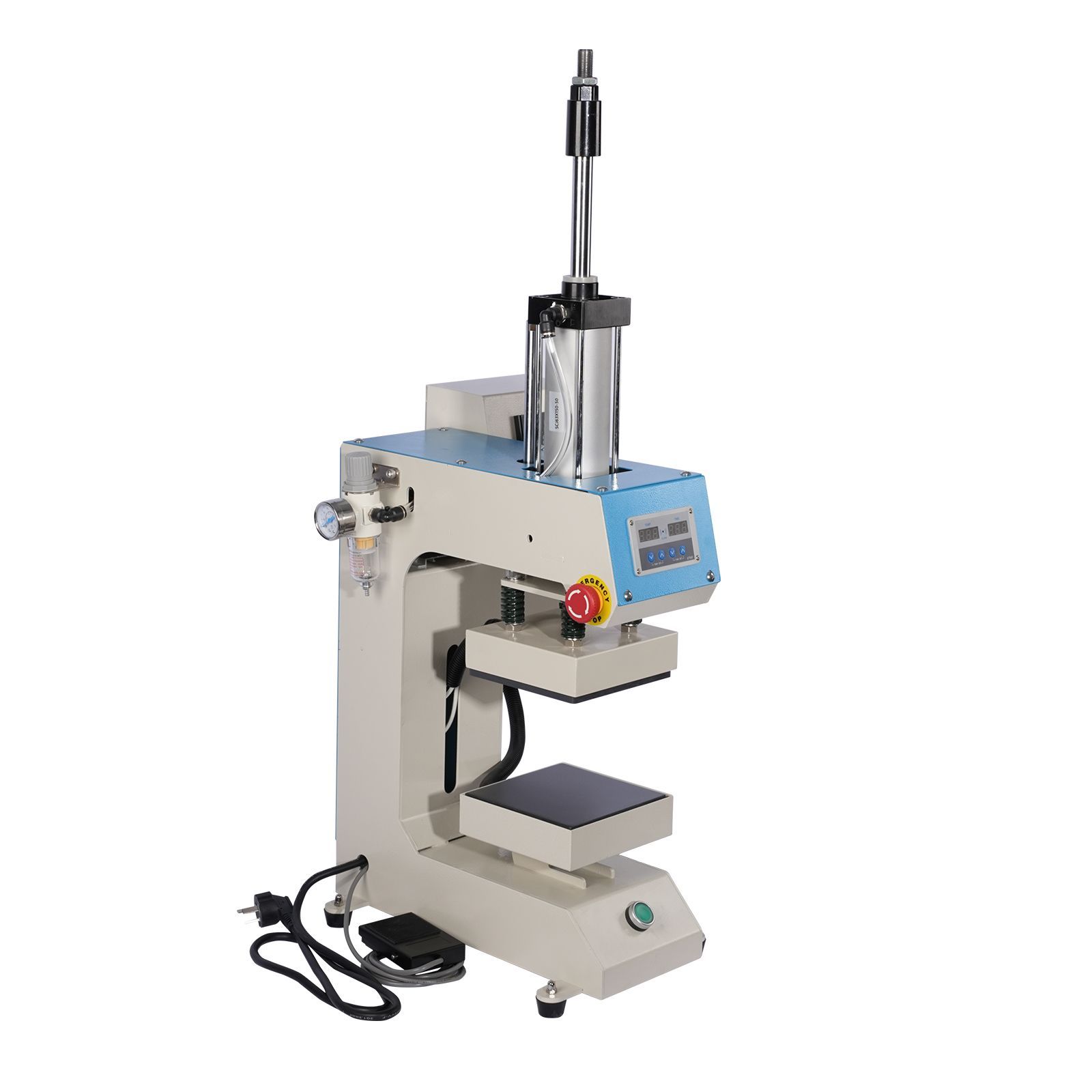 Translation of 10×10 Label Pneumatic Heat Press Machine with Upper and Lower Heating