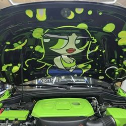 Printed hood Wrap Vinyl Sticker