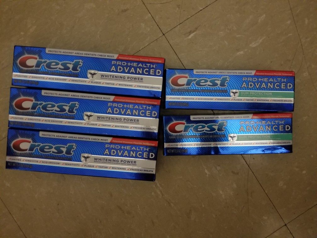 5x Crest Pro Health Advanced Toothpaste Whitening & Gum Protection