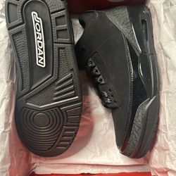 Jordan 3 Black Cat Size 8 New