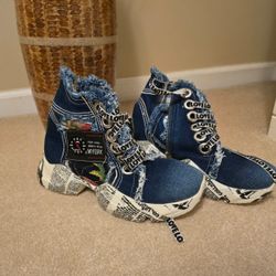 Star Blue Moon Women's Denim Boots