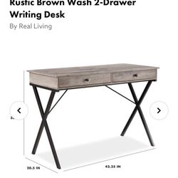 Rustic two Drawer writing desk