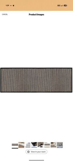 Rectangular Area Rug with Black Border