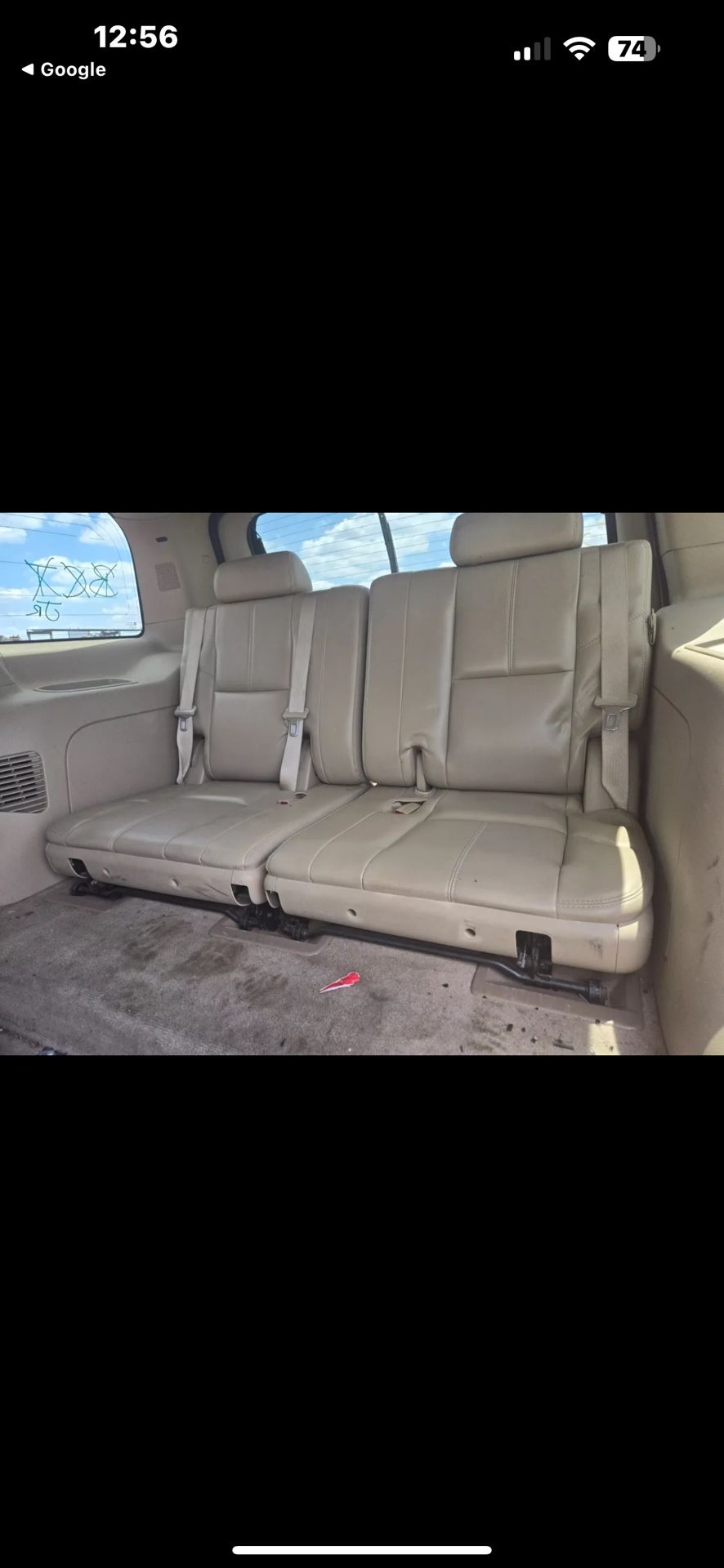 07 - 14 Tahoe/Yukon/escalade Tan Leather Rear Third 3rd Row Backseat