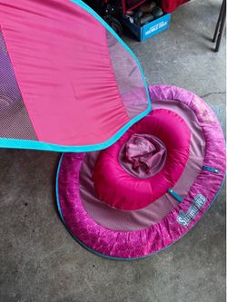 Swimways pink floatie with canopy