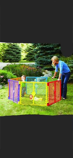 Toddleroo play yard pickup 2-11 pm rainbow/charleston cash only read description