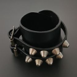 Saint Laurent Leather Rivet Bracelet