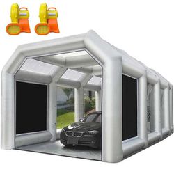 28X15X11.5FT Inflatable Paint Booth with Blowers 950W+950W,