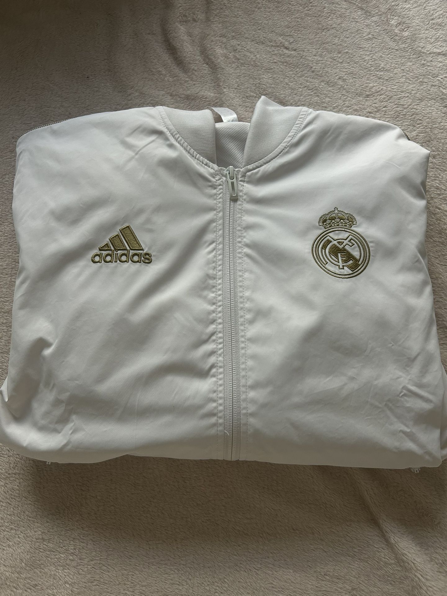 Adidas Men’s white and gold jacket