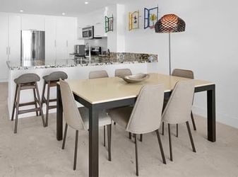 Designer dining table with 6 chairs