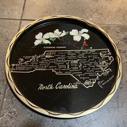 Round Tray featuring North Carolina, 11” diameter