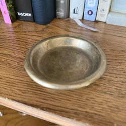 Vintage Small Bras Dish 3” Diameter Decorative Catch All