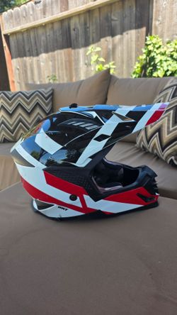 BILT Full Face Motocross / MTB Helmet – Red/White/Black