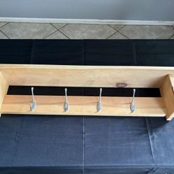 Wooden Coat Hanger (Natural Wood)