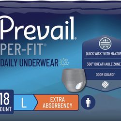 Prevail Per-Fit Men Adult Underwear Large(only)18 Ct