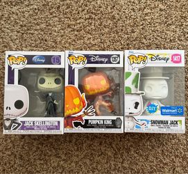 Funko Pop Nightmare Before Christmas Set of 3 (Willing to sell individually)