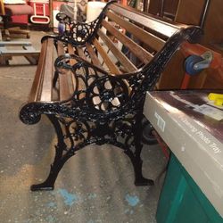 1930  Garden Bench , Wrought Iron  , Restored