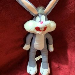 Vintage 1995 Looney Tunes Bugs Bunny 14" Plush Ace Novelty Plush Stuffed Anima