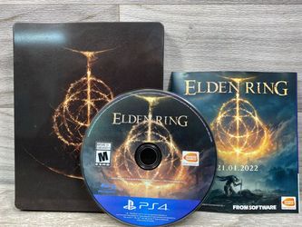 Elden Ring PS4 Steelbook Edition – PlayStation 4 Complete w/ Art Card (A1D028743)