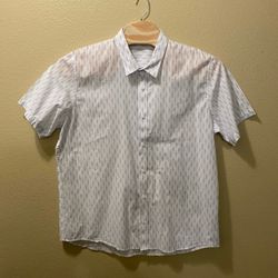 Men’s XXL Travis Mathew White Short Sleeve Casual Button Up Shirt