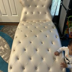 Faux Leather Chaise