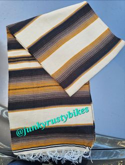 New tan gold 5x7 Serape Sarape Zarape Mexican Blanket