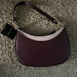 Nanette Lepore Vegan Leather Handbag - Purple Pink Gold