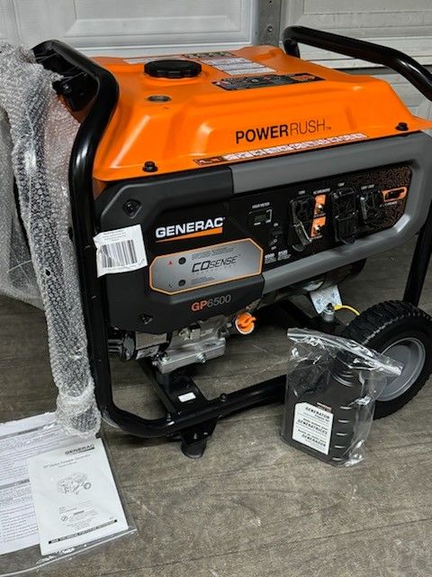 Generac 8125 / 6500-Watt Gasoline Powered Portable Generator with COSense - GP6500