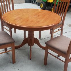 36 Inches Round Dining Kitchen Table Set With 4 Chairs