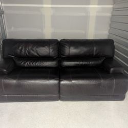 Brown Leather Electric Reclining Couch